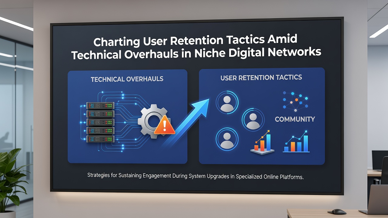 Chart displaying retention rate trends before and after infrastructure updates in niche digital communities